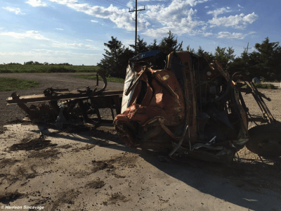 Chapman tornado truck damage